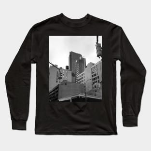 Black and White New York Skyline Long Sleeve T-Shirt